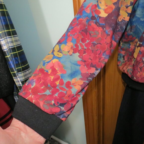 Clotheshead Multicolored Bomber Jacket Full Zip Lined Size Large - Picture 4 of 12